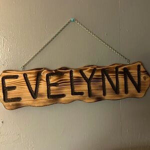 Name plates made of pine